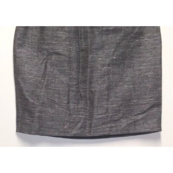 NWOT Lida Baday Pencil Skirt Silk Linen blend Womens Sz 6 Gray Pockets career - Picture 7 of 12